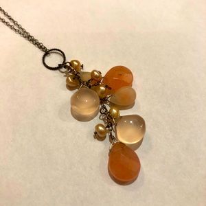 Long, Delicate Cluster Necklace